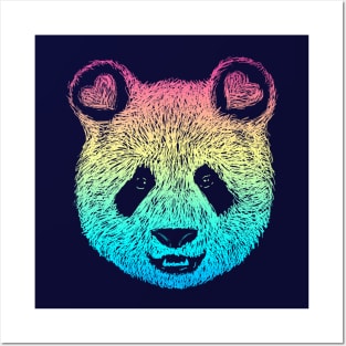 Rainbow Panda Posters and Art